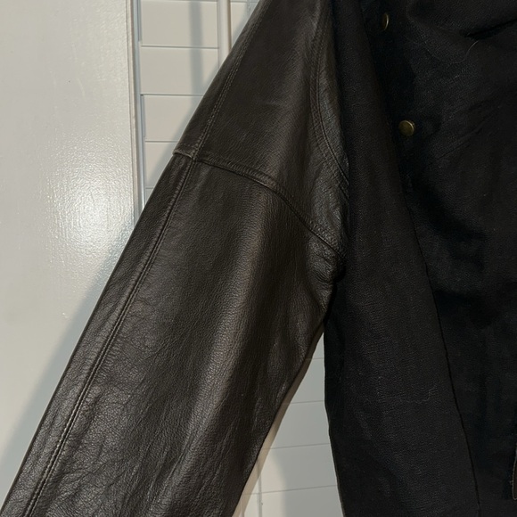 Artists and Revolutionaries Linen & Leather Jacket, Black - Picture 4 of 16